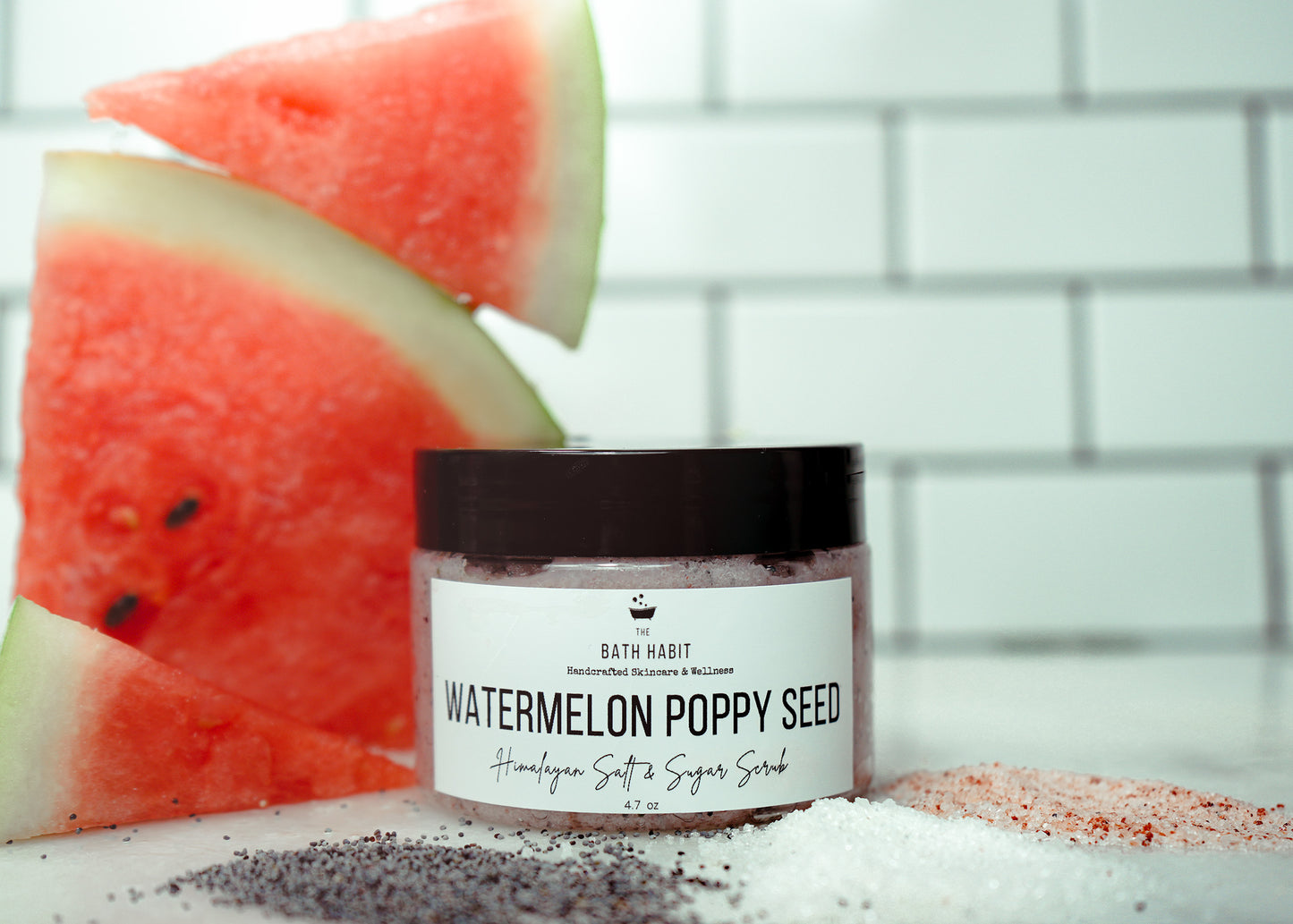 Watermelon + Poppy Seed Himalayan Salt & Sugar Body Scrub